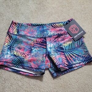 NEW Born Primitive Tropical Print Athletic Shorts